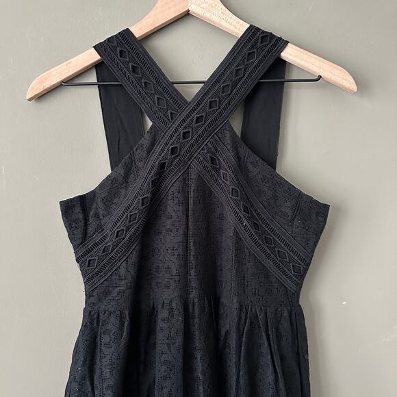 J.O.A Black Eyelet Dress - Small - Picture 3 of 8